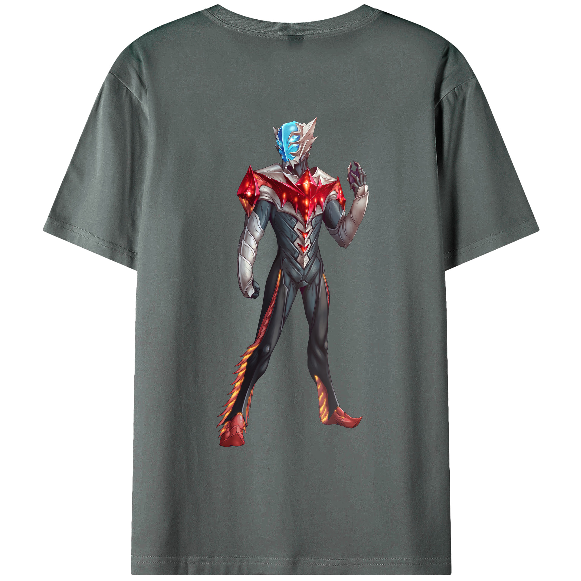 （画像用） ウルトラマン Ultraman 綿100％ メンズ半袖Tシャツ（バックプリント） 通気性